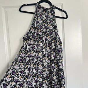 High neck dress with pockets